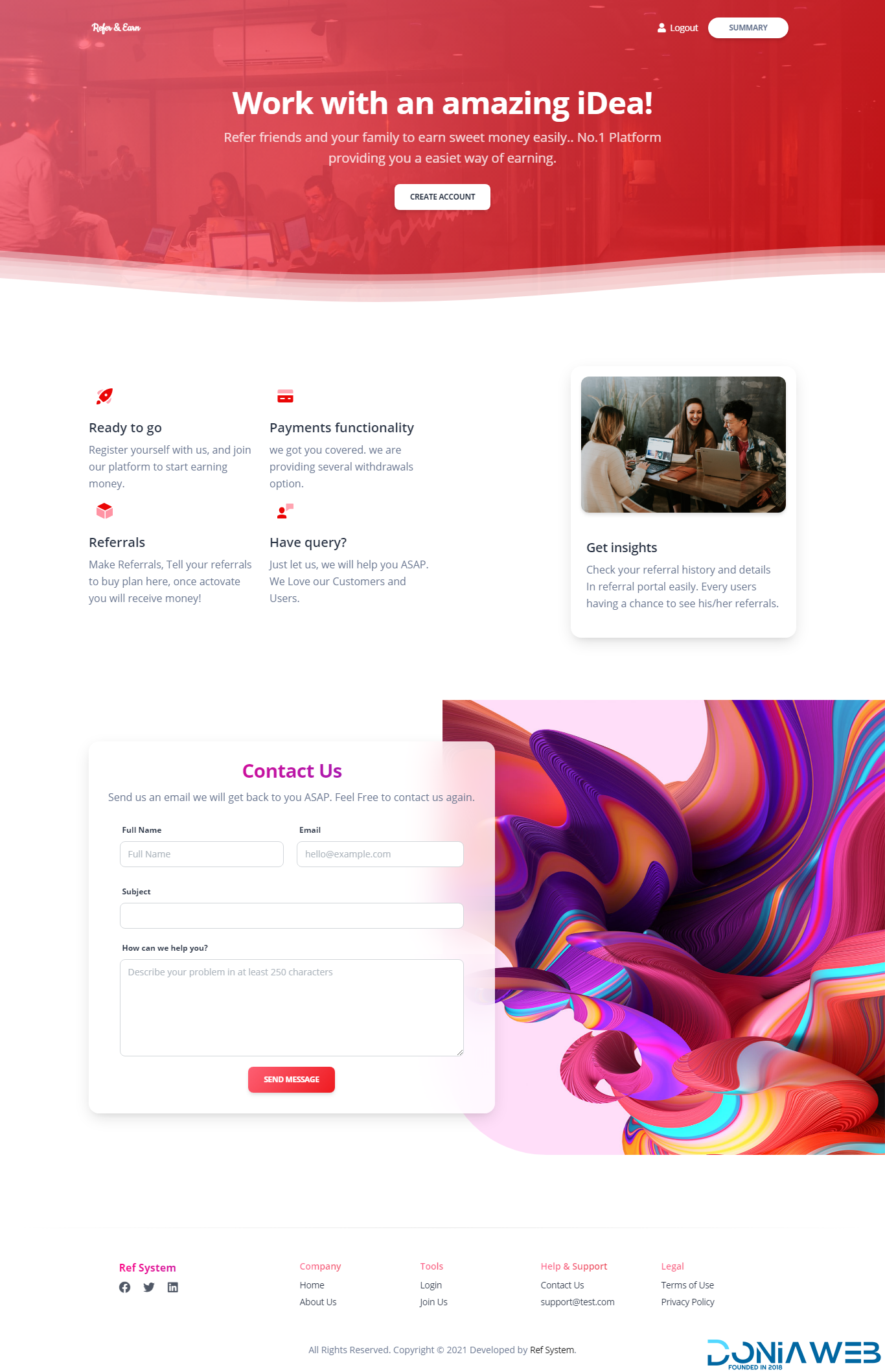 Refer and Earn PHP Script
