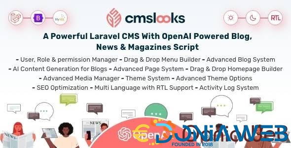 CMSLooks | Laravel CMS With OpenAI Powered Blog, News & Magazines Script