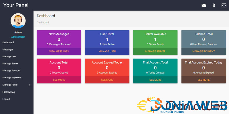SSH VPN Panel - Materialize Template