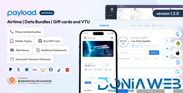 PayLoad - Airtime | Data Bundles | Gift cards and VTU Full Solution