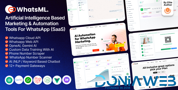 WhatsML – AI-Based Marketing & Automation Tools for WhatsApp (SaaS) 2.1 + Addons