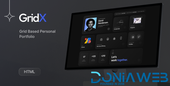 Gridx - Personal Portfolio HTML