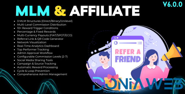 MLM & Affiliate System for Bicrypto - Multi-Level Marketing, Referral Rewards & Network Commissions