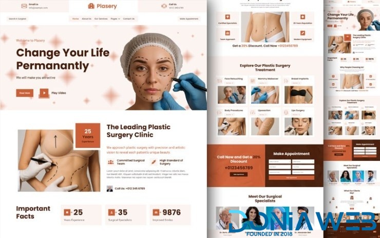 Plasery – Plastic Surgery Website Template