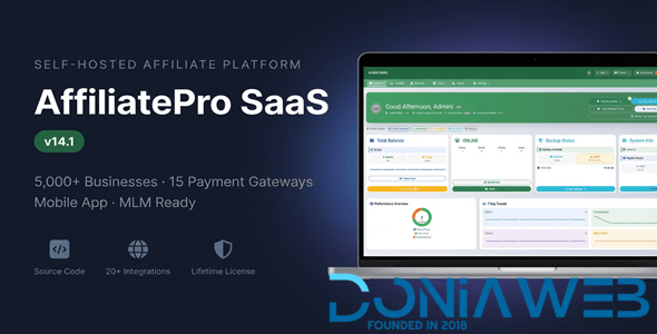 AffiliatePro SaaS – Affiliate & Vendor System + Mobile App, AI, Telegram