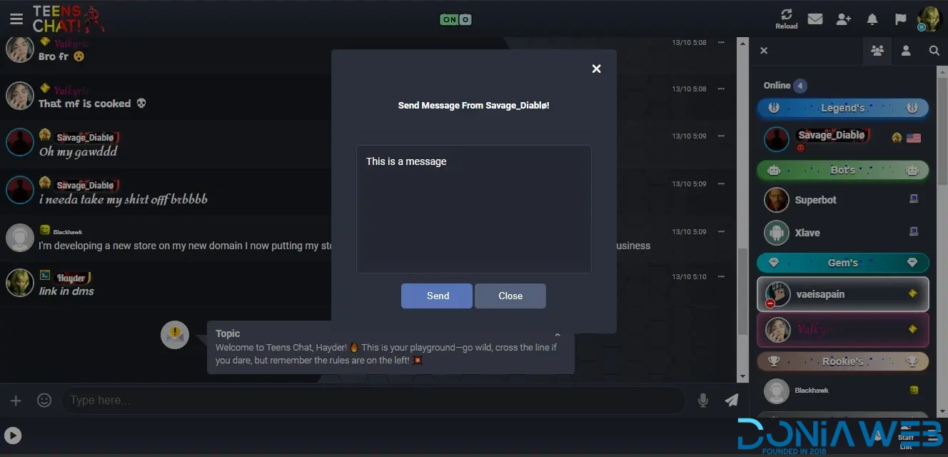 Codycahat Force Speak Addon