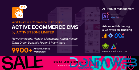 Active eCommerce CMS + Addons And Apps