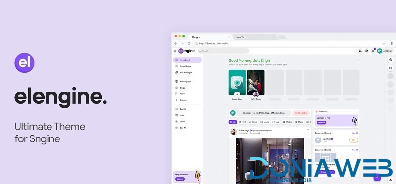 Elengine Theme for Sngine